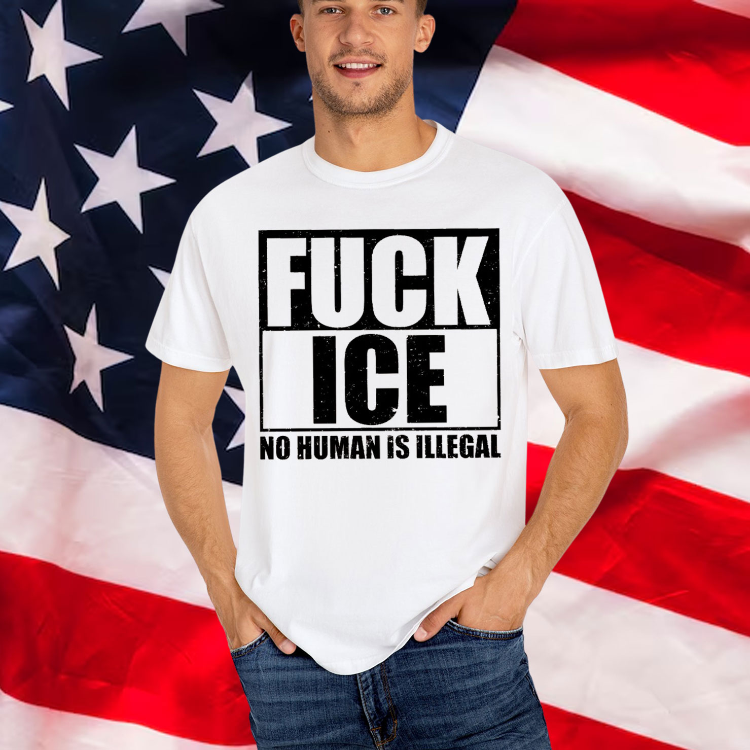 Fuck ICE No Human Is Illegal Shirt