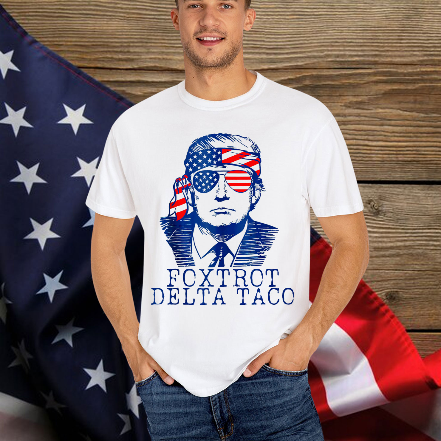 Foxtrot Delta Taco No King In America Since T-Shirt