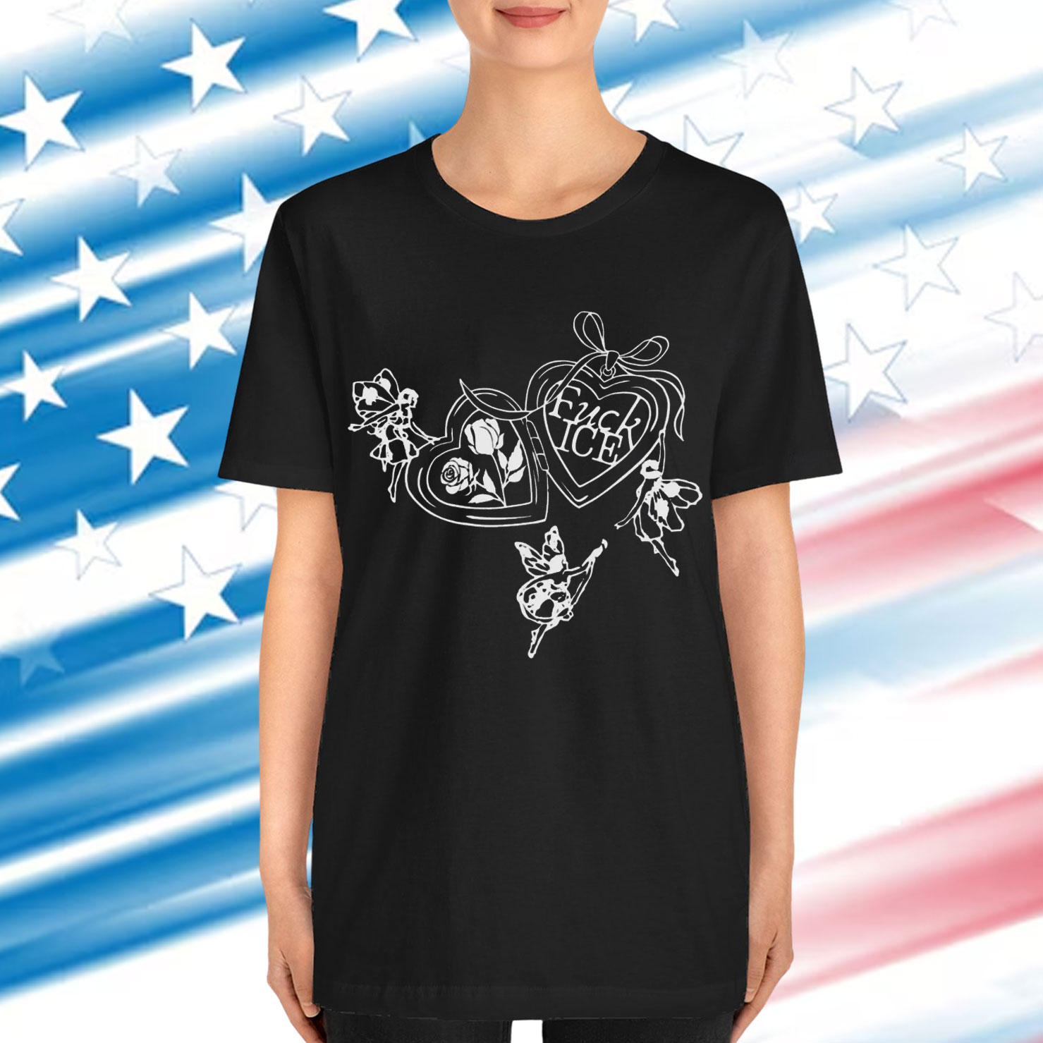 Fuck ICE Fairy Liberation Cropped Boxy Shirt