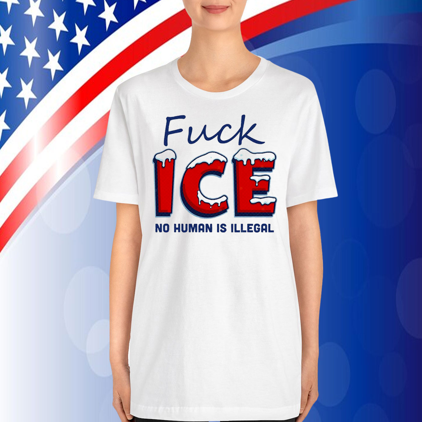 Fuck ICE No Human Is Illegal T-Shirt
