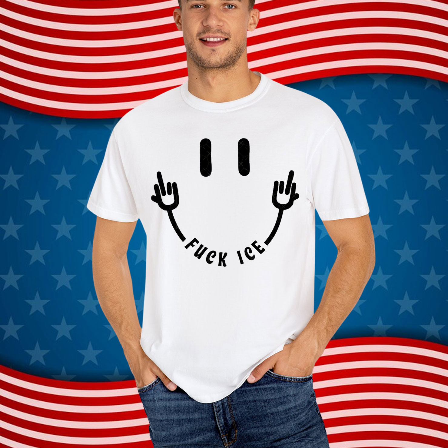 Fuck ICE Smiley Face Shirt