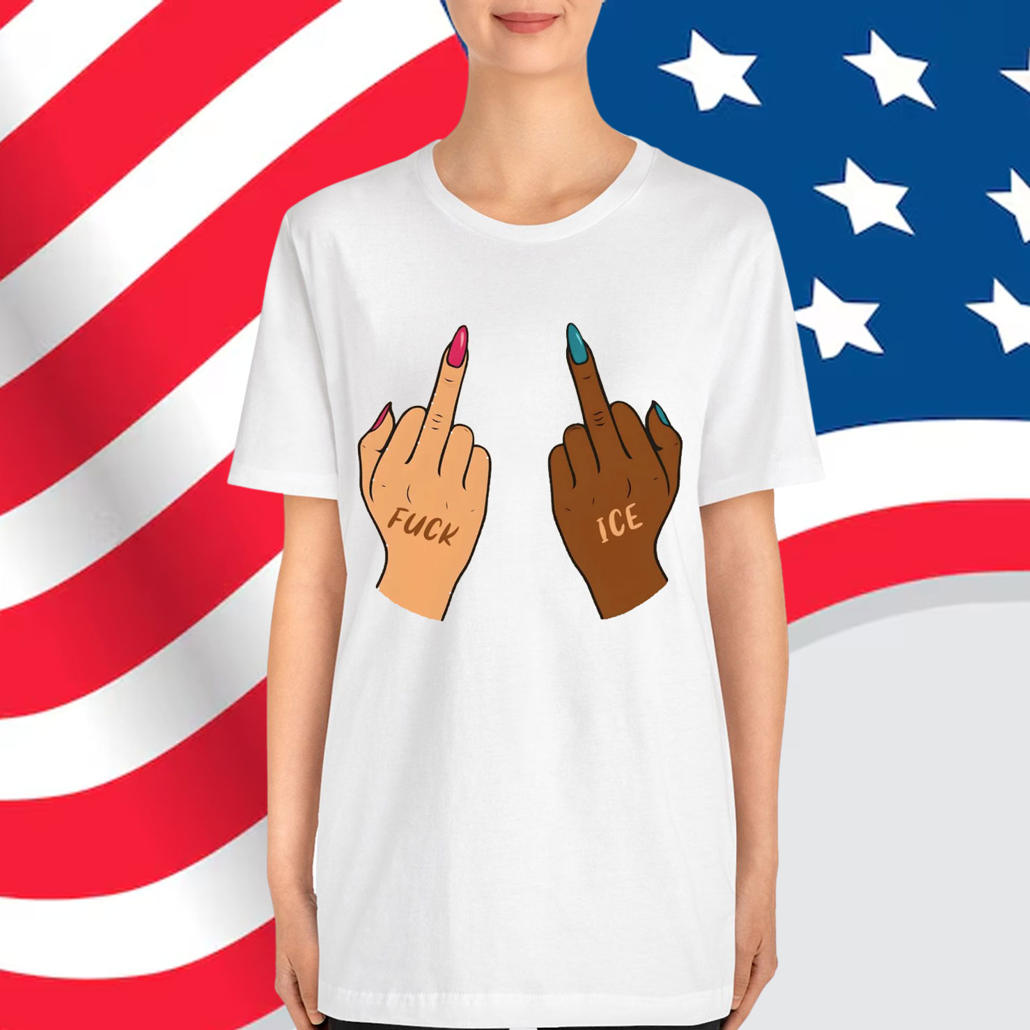 Fuck Ice Middle Fingers Shirt