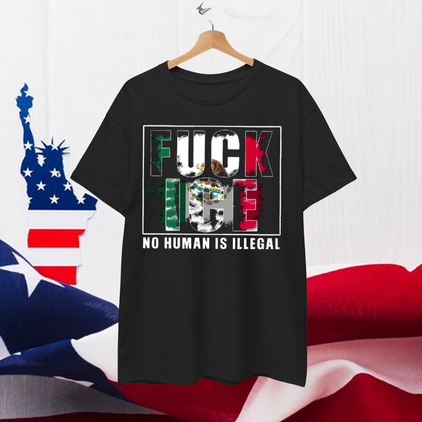 Fuck Ice No Human Is Illegal Shirt