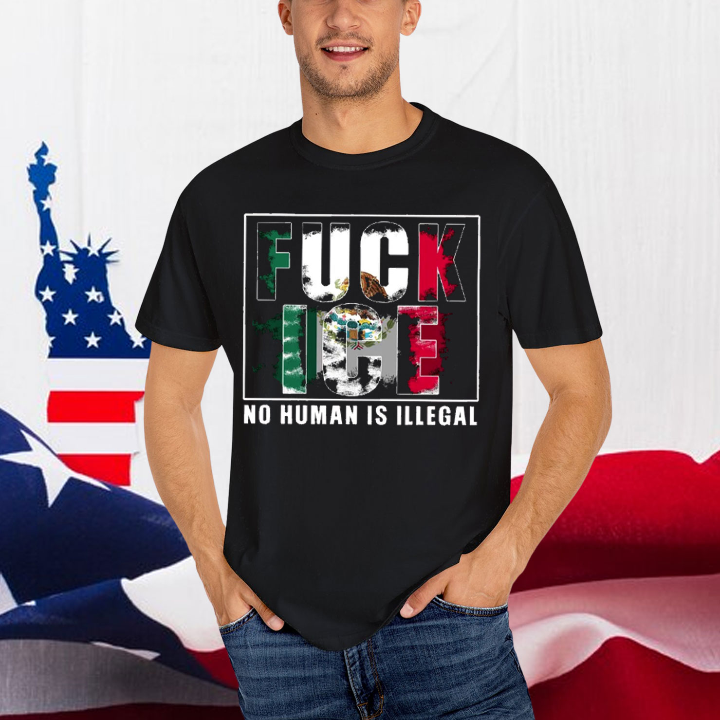 Fuck Ice No Human Is Illegal Shirt