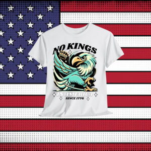 Funny Bald Eagle No Kings In America Fireworks T-Shirt