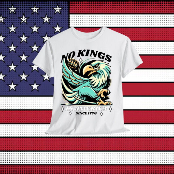 Funny Bald Eagle No Kings In America Fireworks T-Shirt
