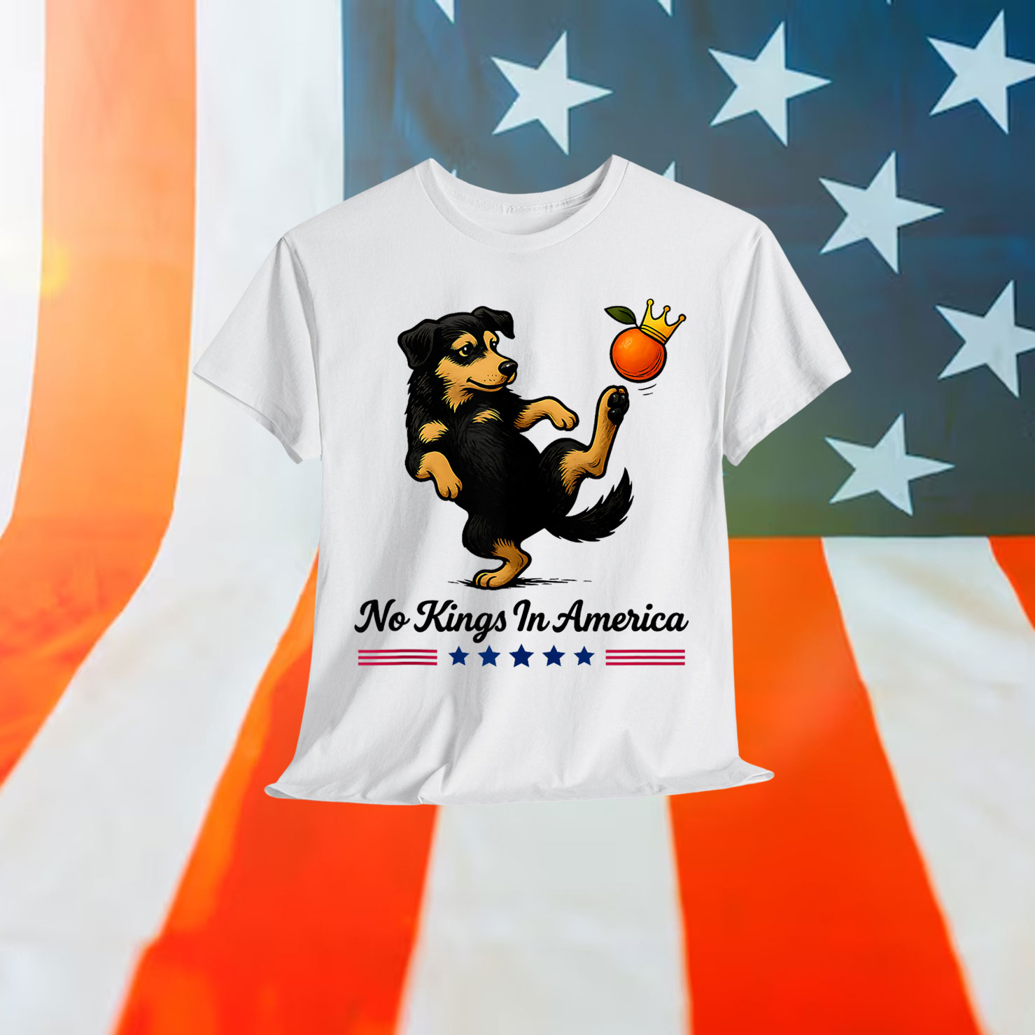 Funny Dog Tees No Kings In America We The People Political T-Shirt