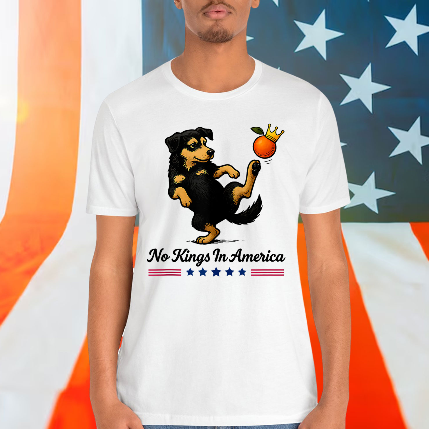 Funny Dog Tees No Kings In America We The People Political T-Shirt