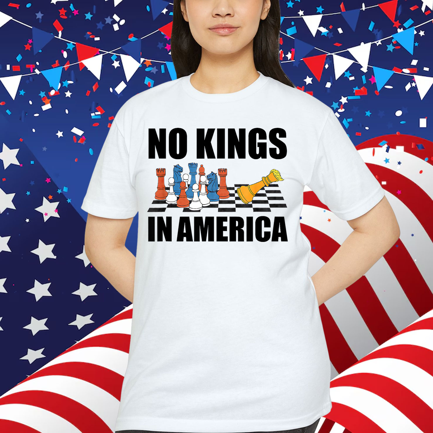 Funny No Kings In America No Kings T-Shirt