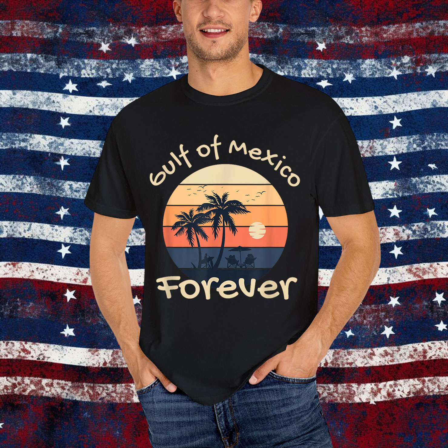 Gulf of Mexico Forever Anti Trump Design T-Shirt