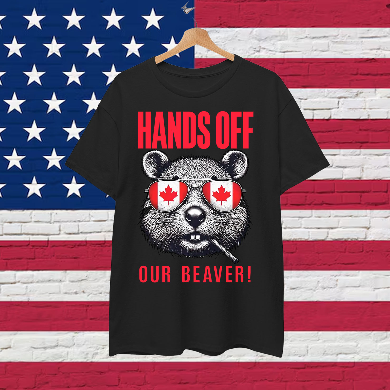Hands Off Our Beaver Funny Canadian Sovereignty T-Shirt