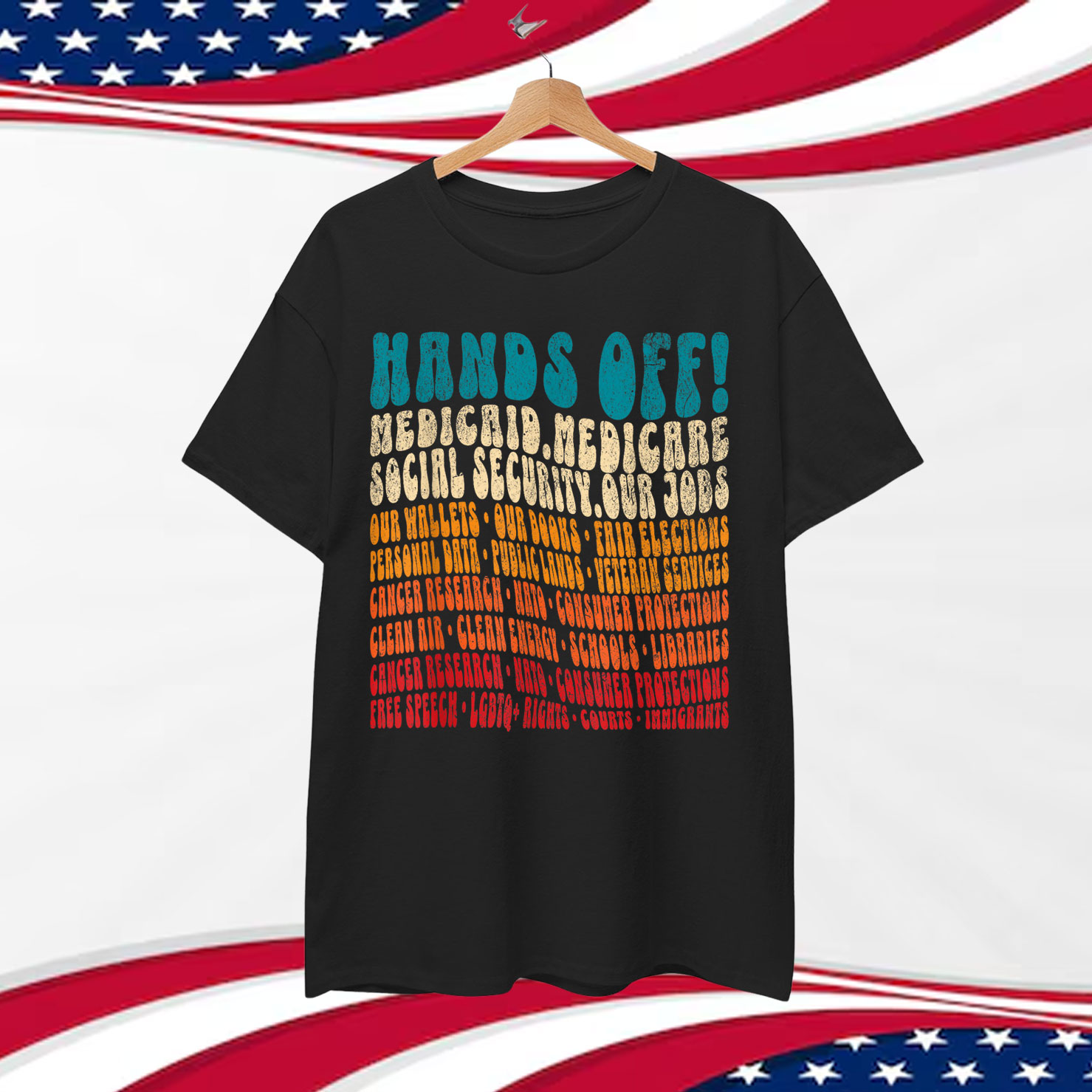 Hands Off Protest Fight Resist Protect Men T-Shirt