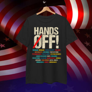 Hands Off Protest Funny Vintage T-Shirt