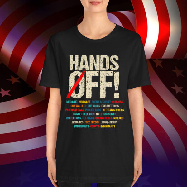 Hands Off Protest Funny Vintage T-Shirt