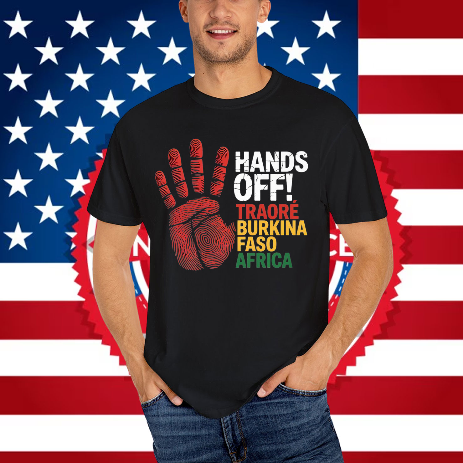 Hands off Traore Burkina Faso Africa Ibrahim Traoré Premium T-Shirt