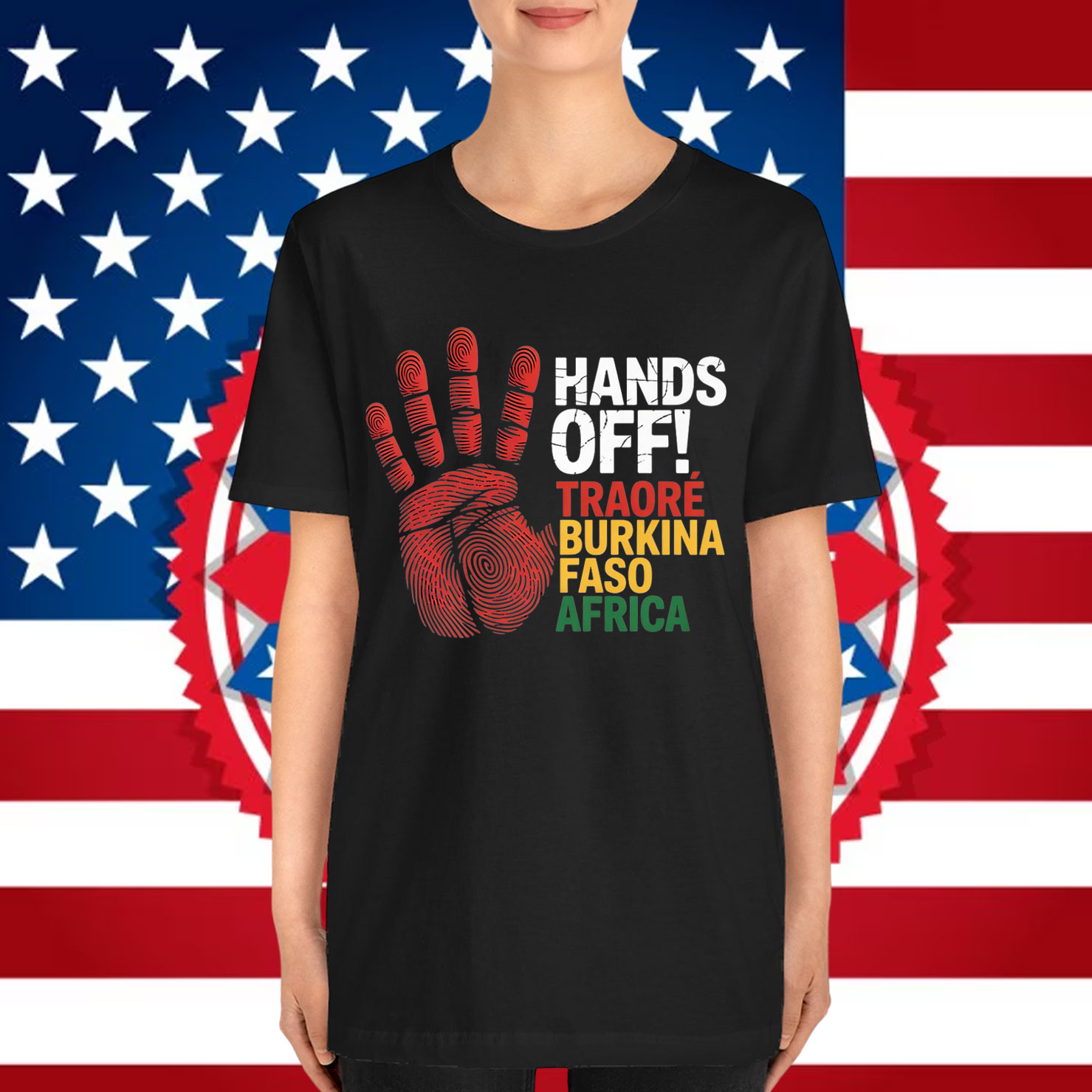 Hands off Traore Burkina Faso Africa Ibrahim Traoré Premium T-Shirt