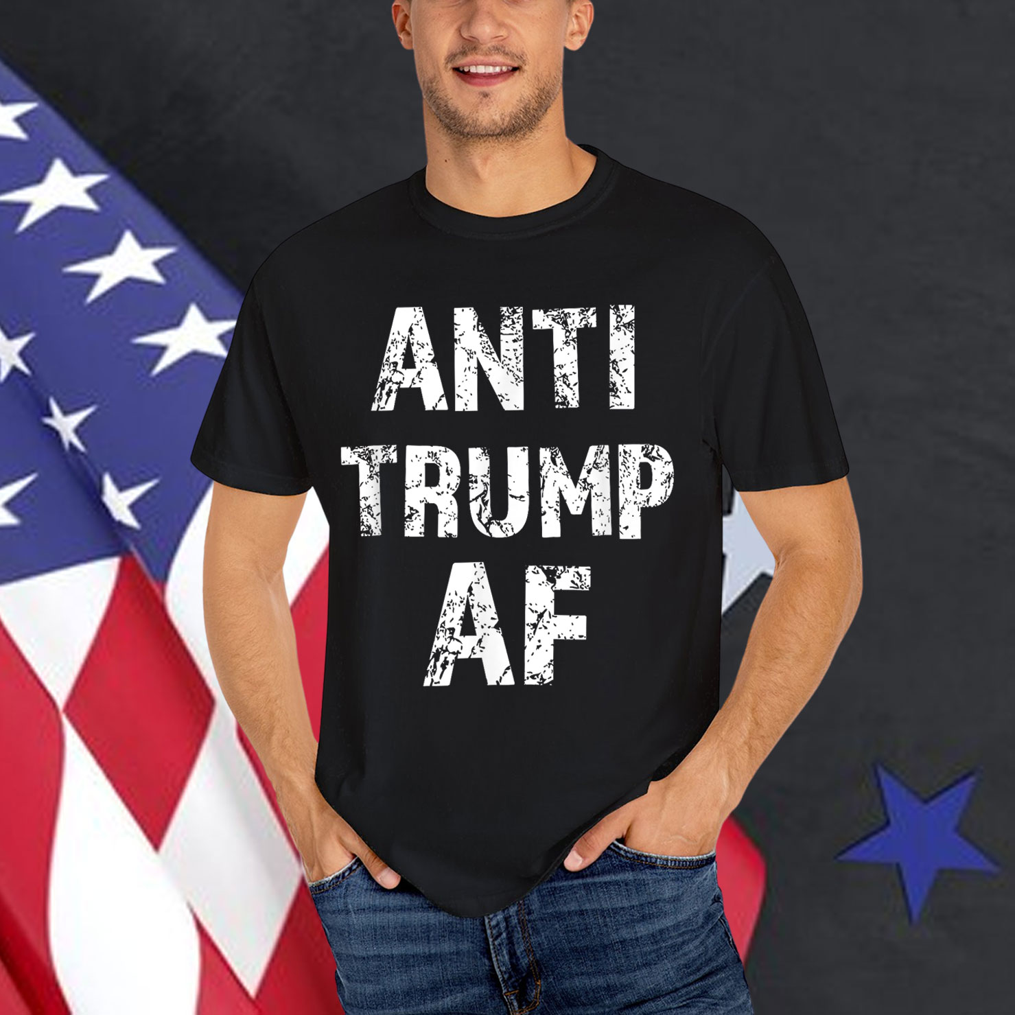 Anti Trump Sandwich Sign Funny Him T-Shirt