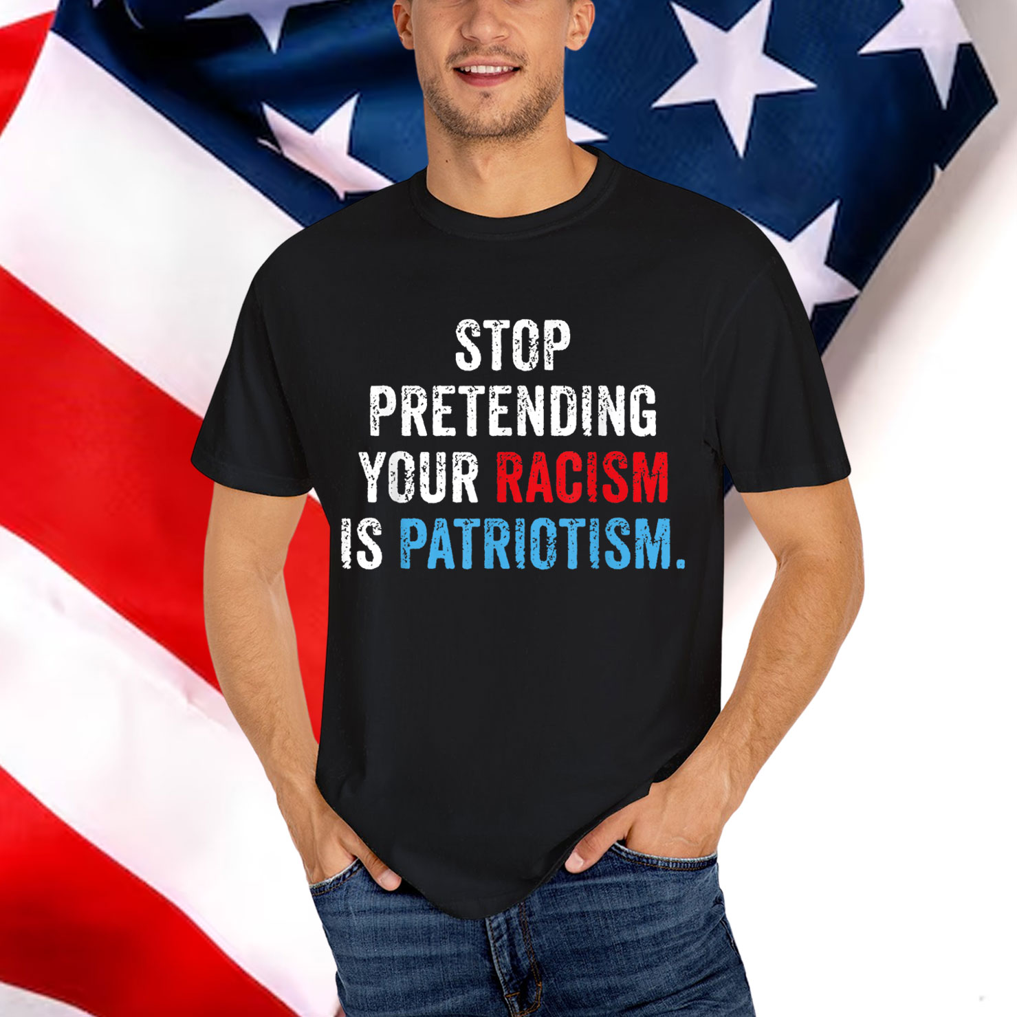 Humorous Political Design Boho Style T-Shirt