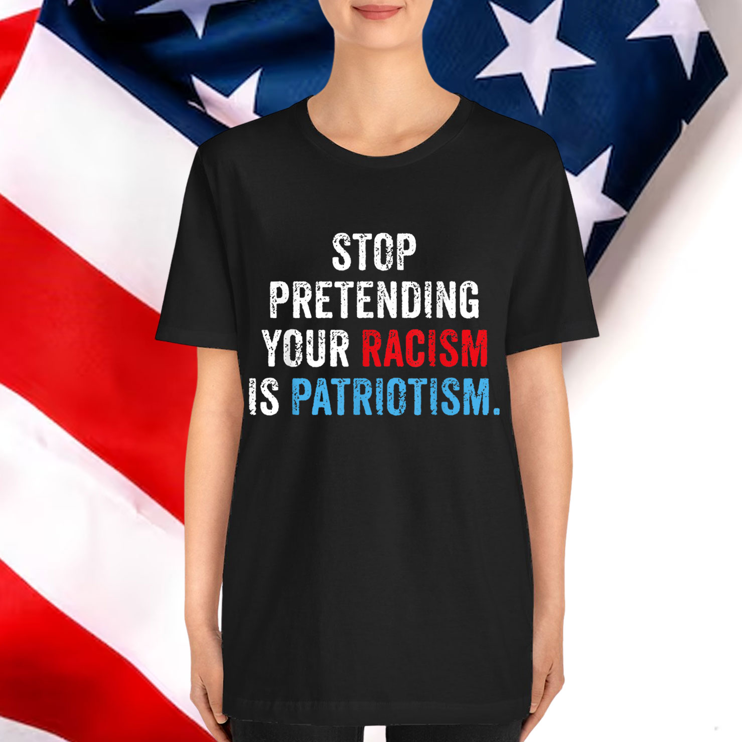 Humorous Political Design Boho Style T-Shirt