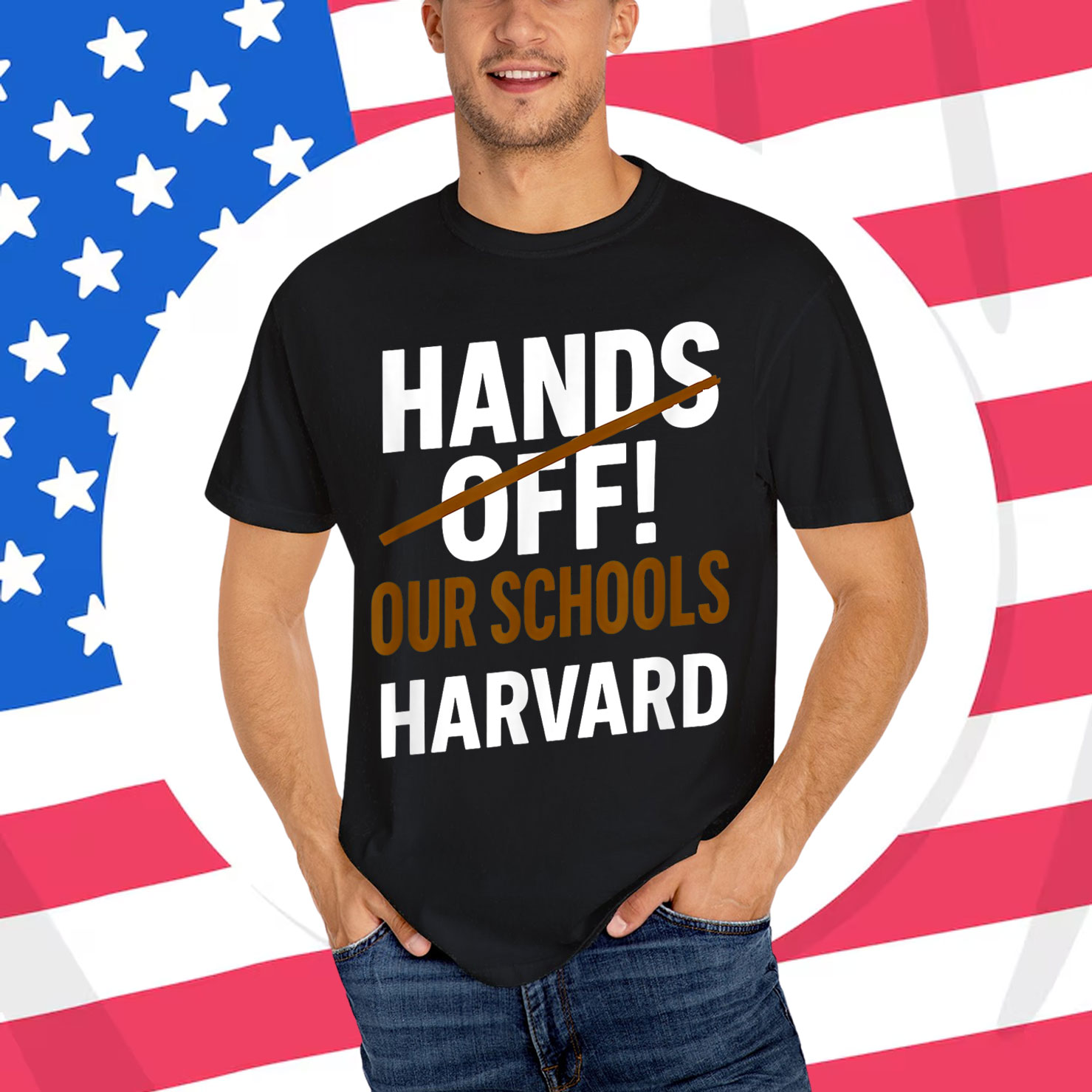 I Stand With Harvard Hands Off T-Shirt