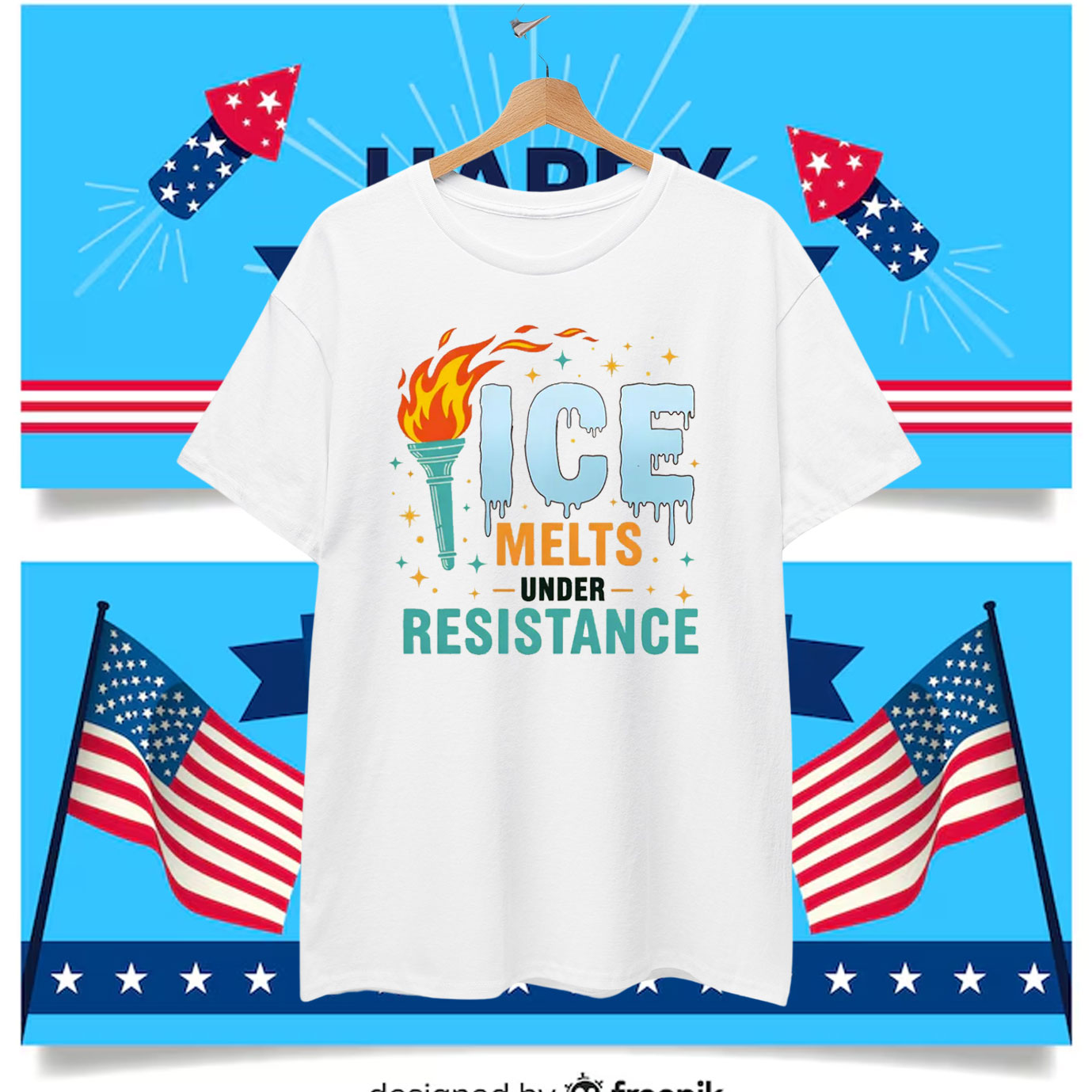 Ice Melts Under Resistance T-Shirt