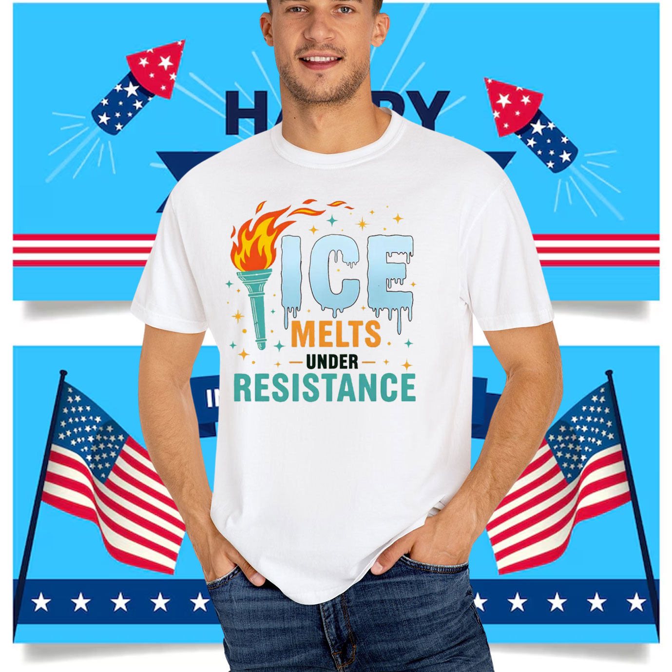 Ice Melts Under Resistance T-Shirt