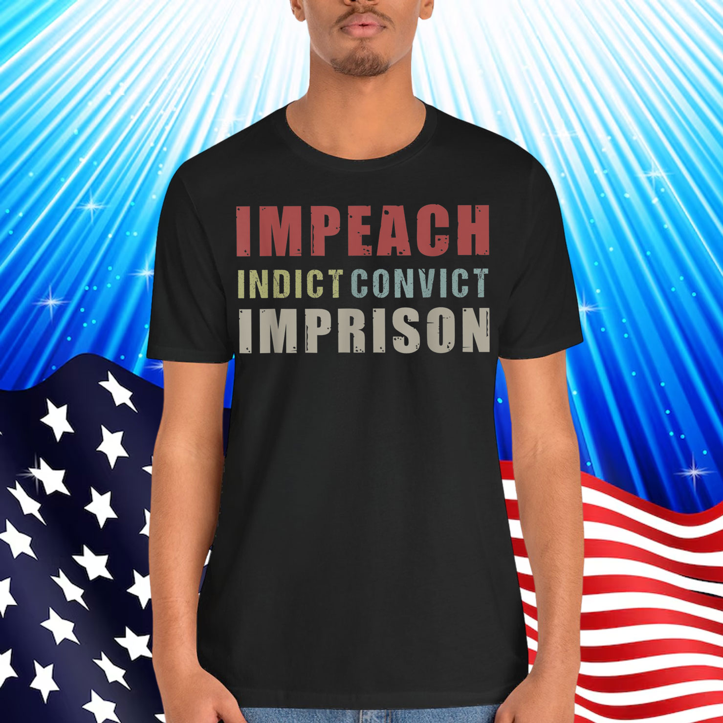 Impeach Indict Convict Imprison Anti Trump T-Shirt