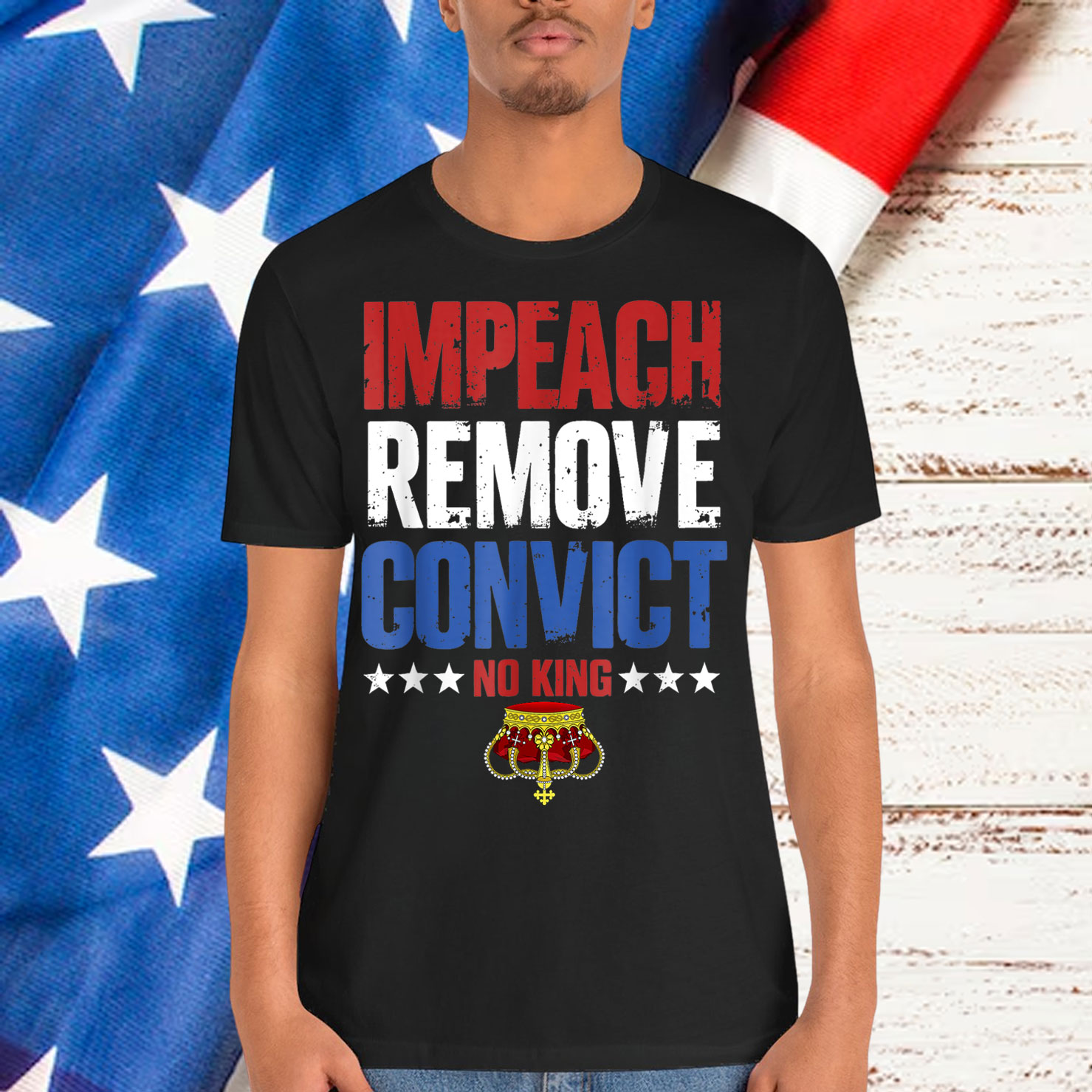 Impeach Remove Convict Subtle Political T-Shirt