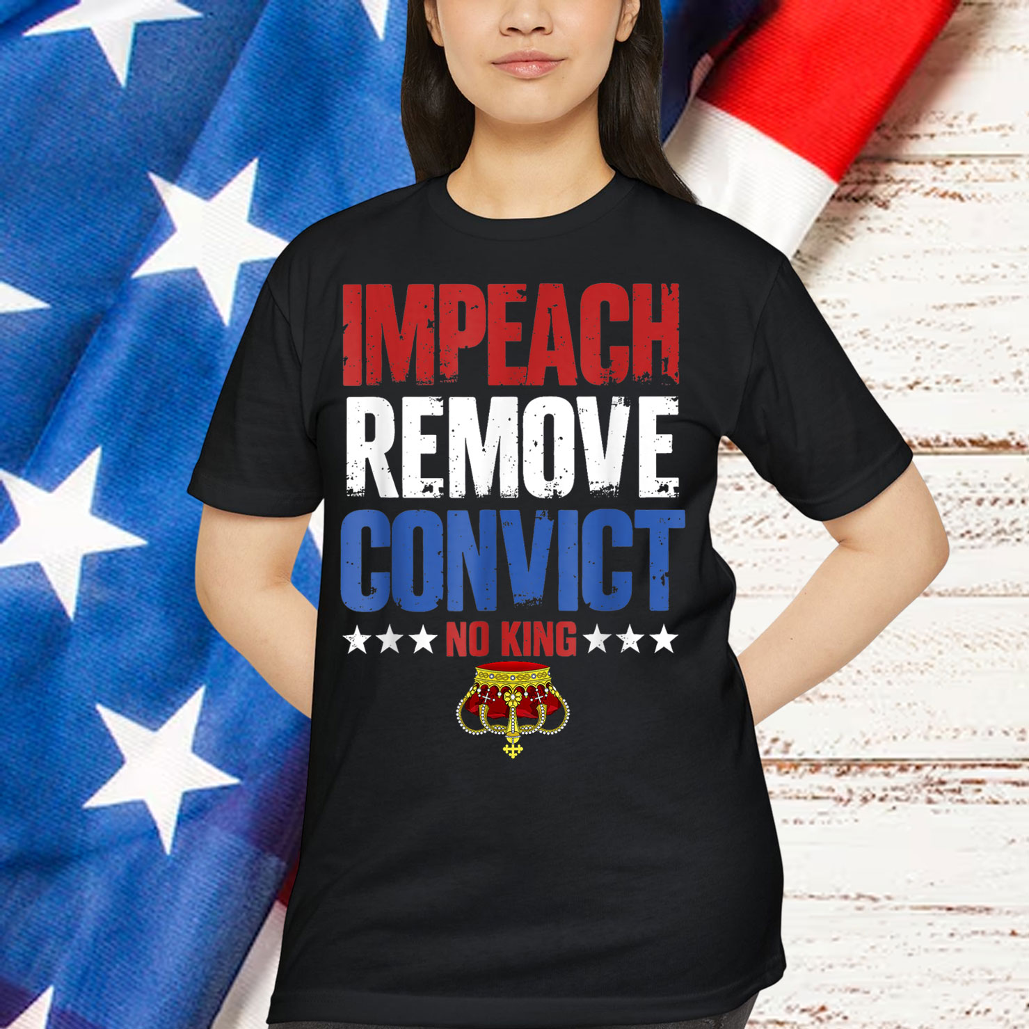 Impeach Remove Convict Subtle Political T-Shirt