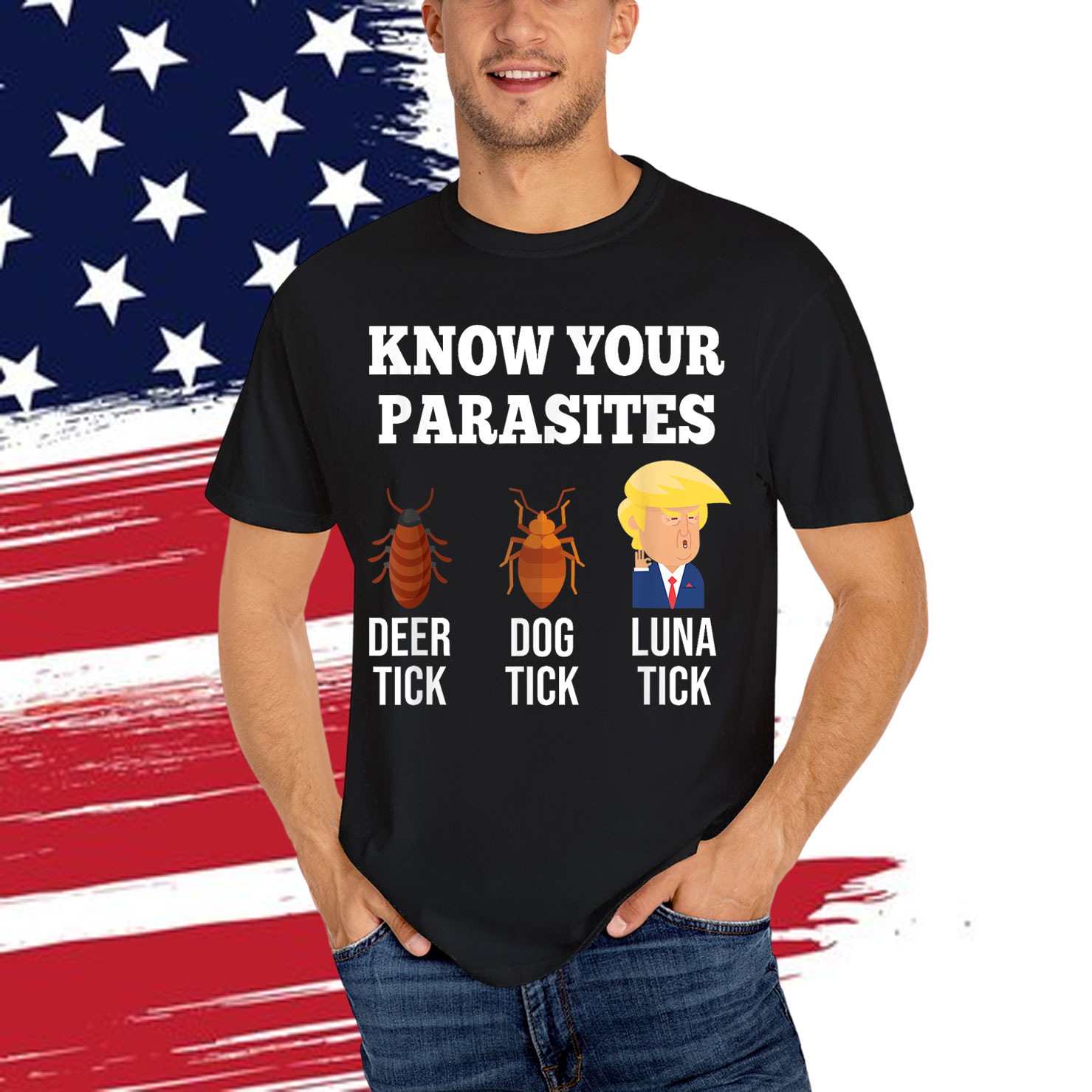 Know Your Parasites Anti Trump Funny TICK Resist T-Shirt