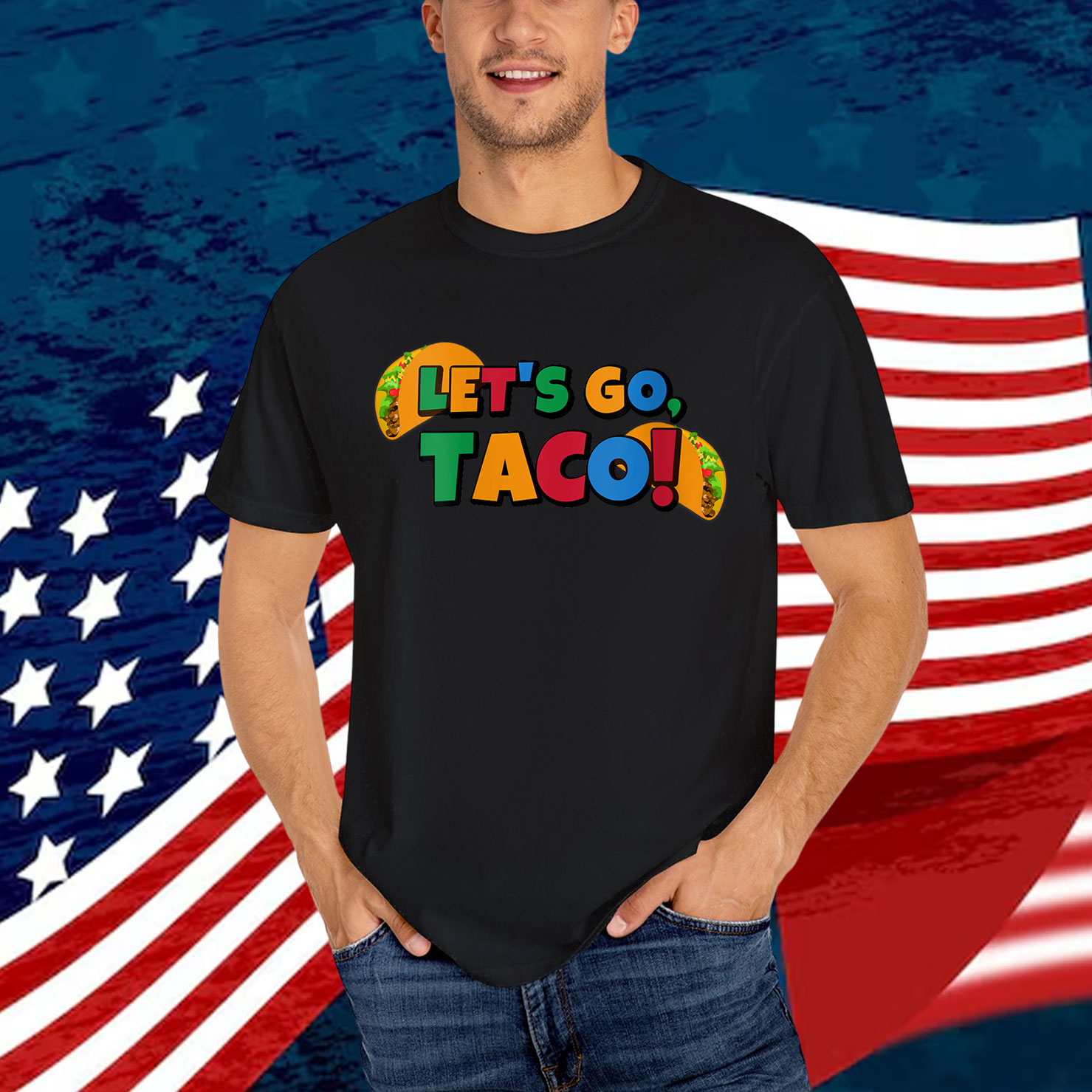 Let's Go Taco Chicken Trump Tariff T-Shirt
