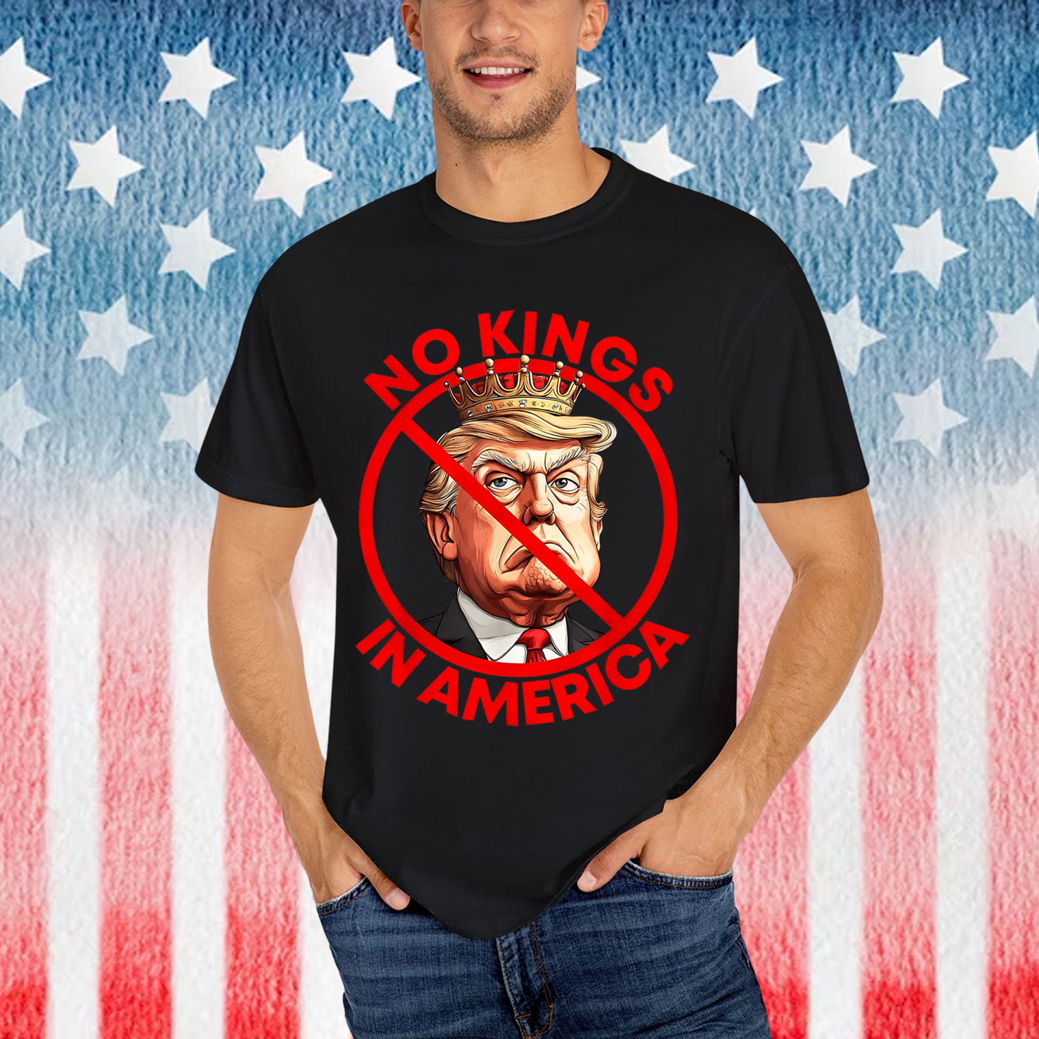 No Kings In America Pro T-Shirt