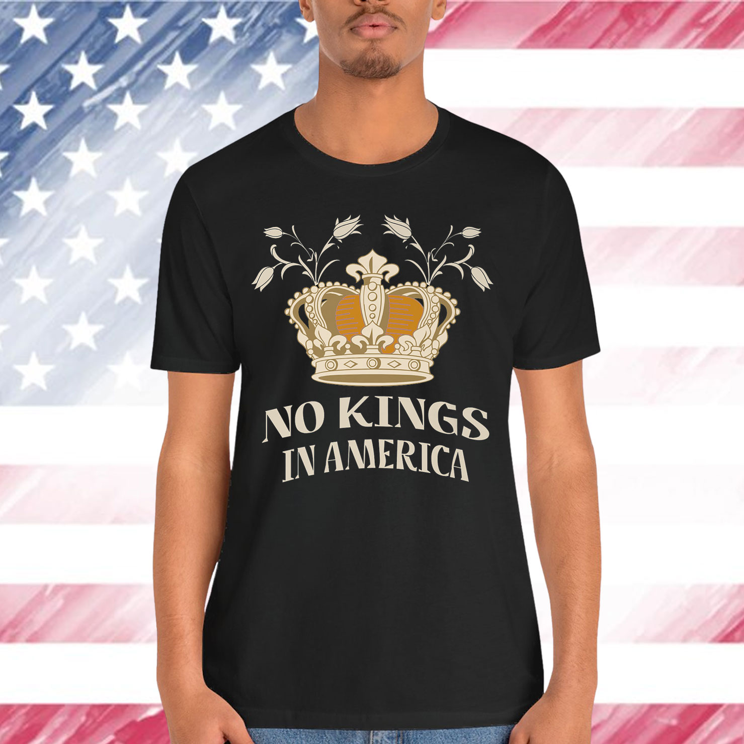 NO KINGS IN AMERICA GRAPHIC ART FOR T-Shirt