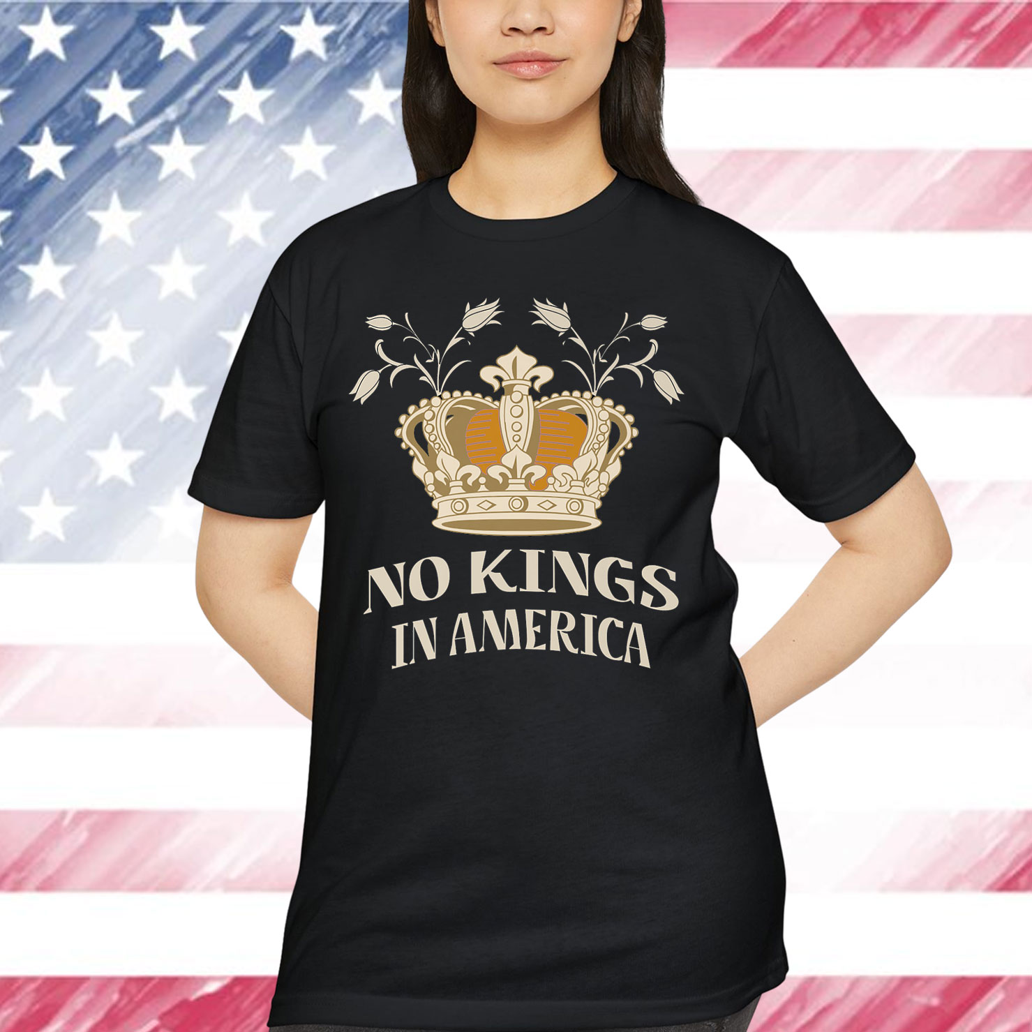NO KINGS IN AMERICA GRAPHIC ART FOR T-Shirt