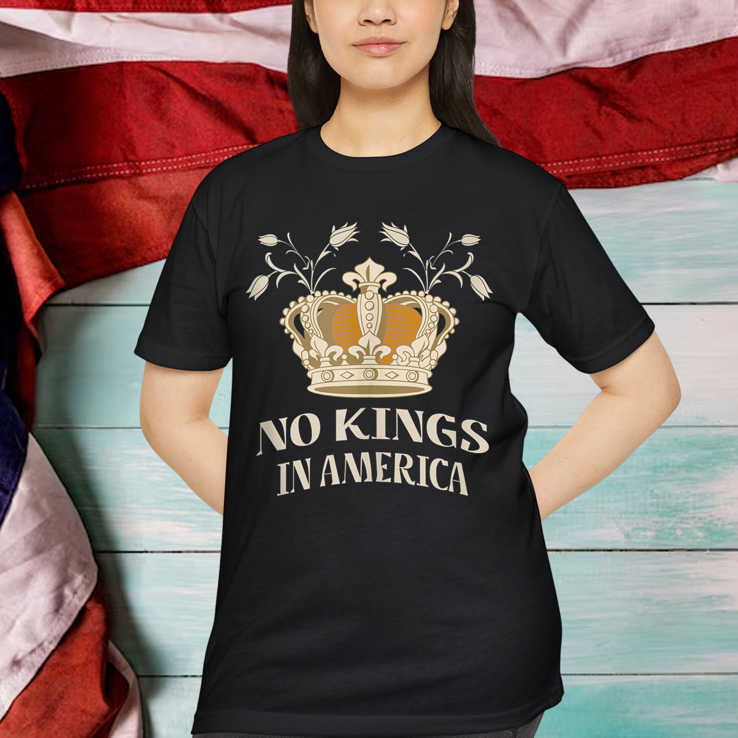 NO KINGS IN AMERICA GRAPHIC ART FOR MEN OR T-Shirt
