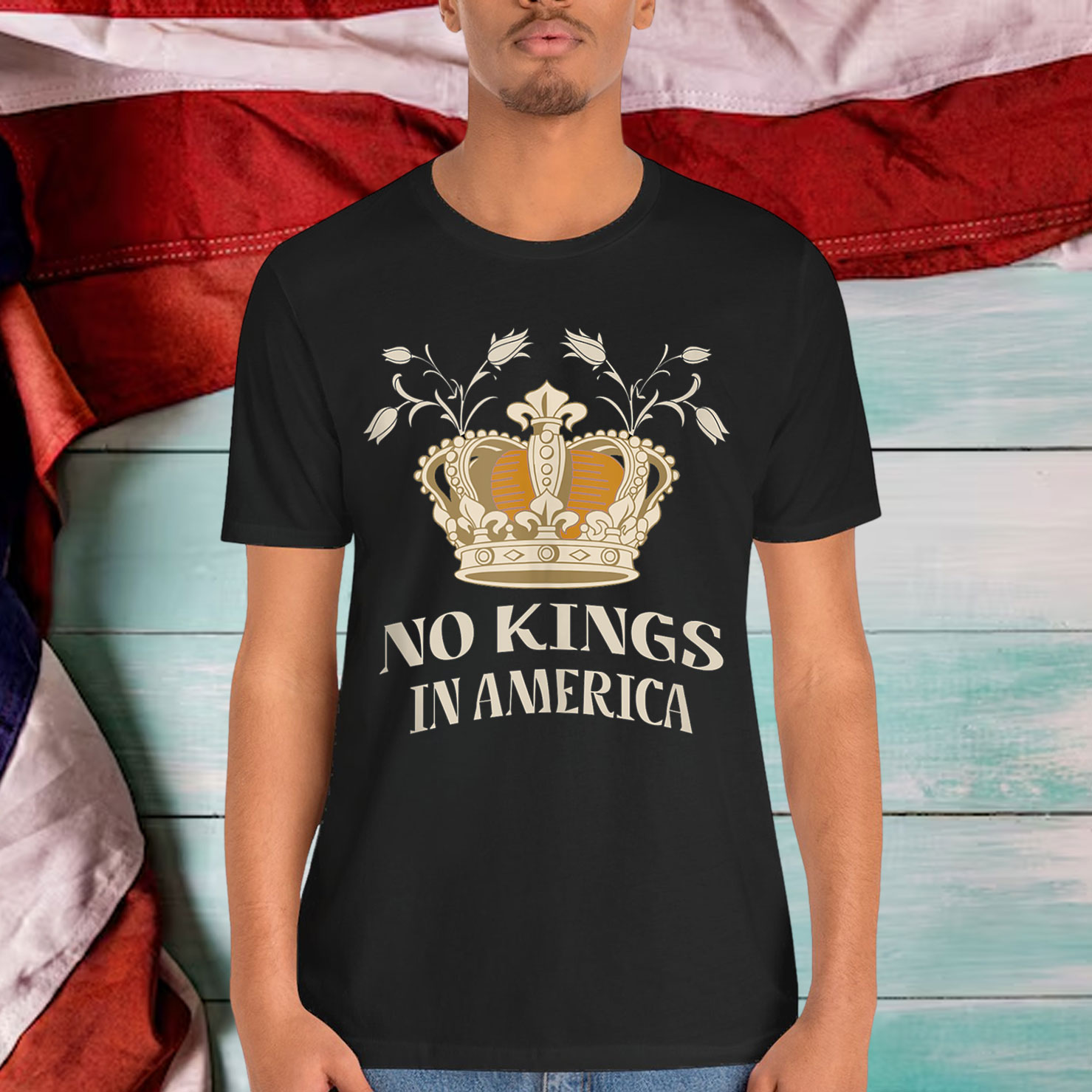 NO KINGS IN AMERICA GRAPHIC ART FOR MEN OR T-Shirt