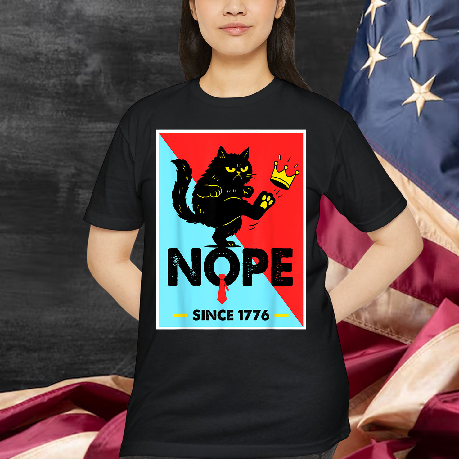 NOPE No Kings In America Since 1776 Political For T-Shirt