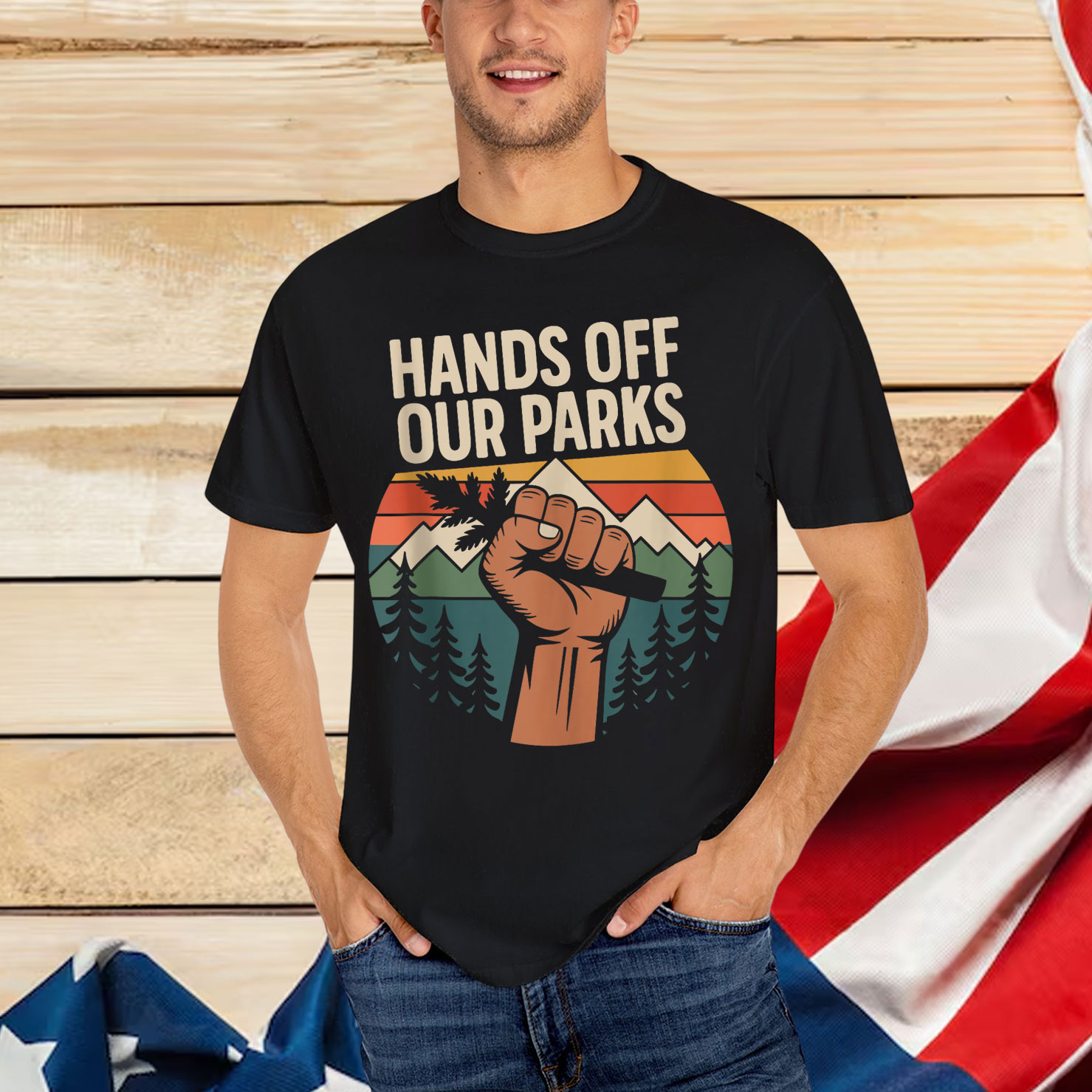 National Parks Vintage Retro Sunset T-Shirt