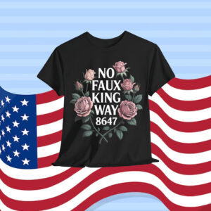 No Faux King Way 86 47 Resist 70s Retro Floral T-Shirt