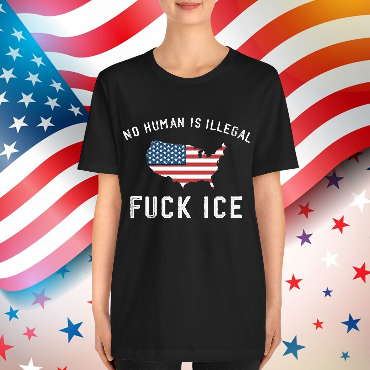 No Human Is Illegal Fuck ICE Anti Trump Shirt