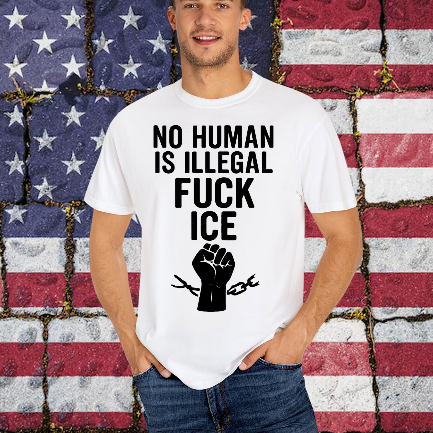 No Human Is Illegal Fuck ICE Shirt