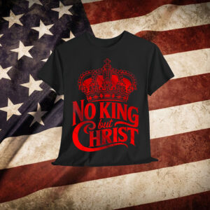 No King But Christ Cross Christian Faith T-Shirt