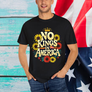 No King In American Retro Floral T-Shirt