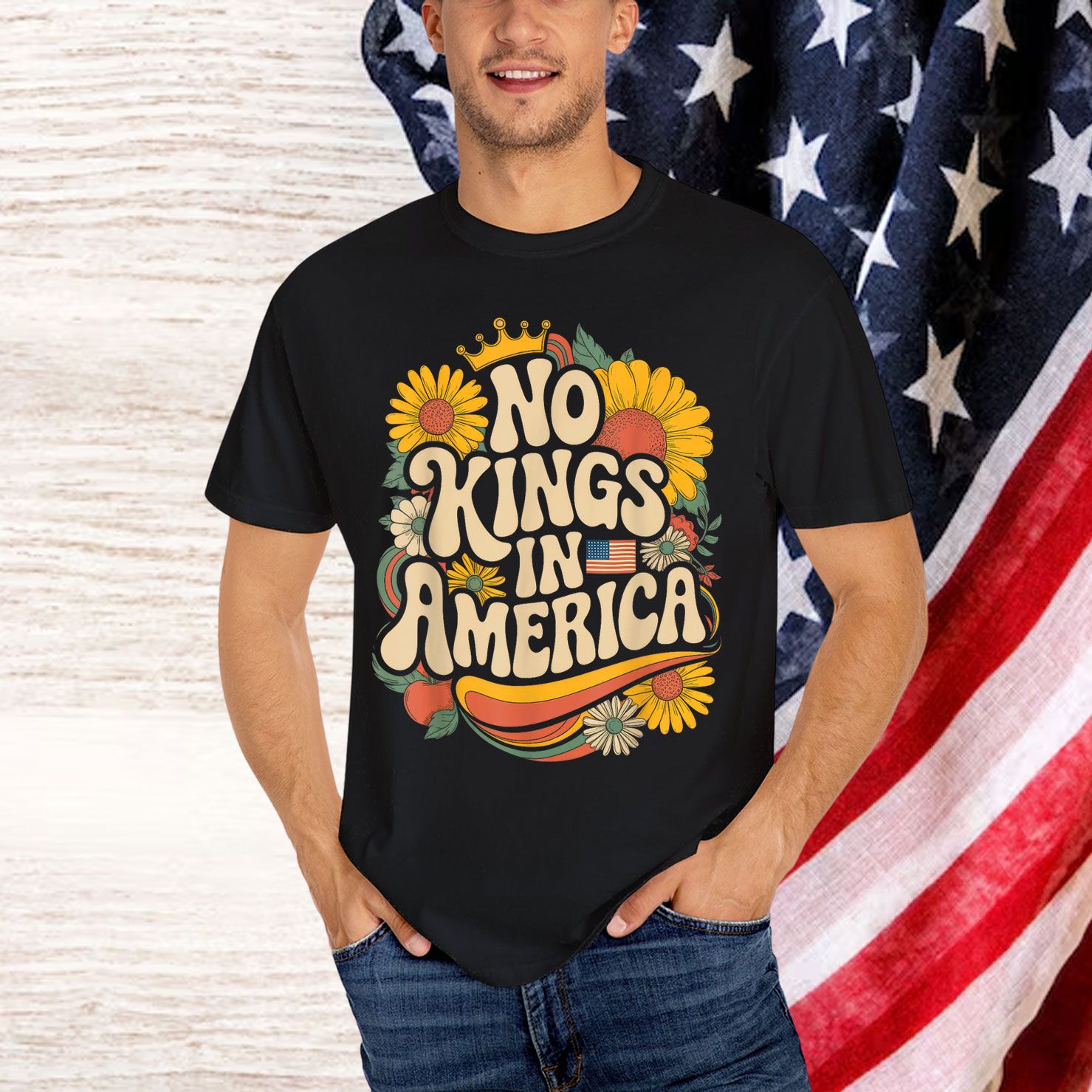 No King In American T-Shirt