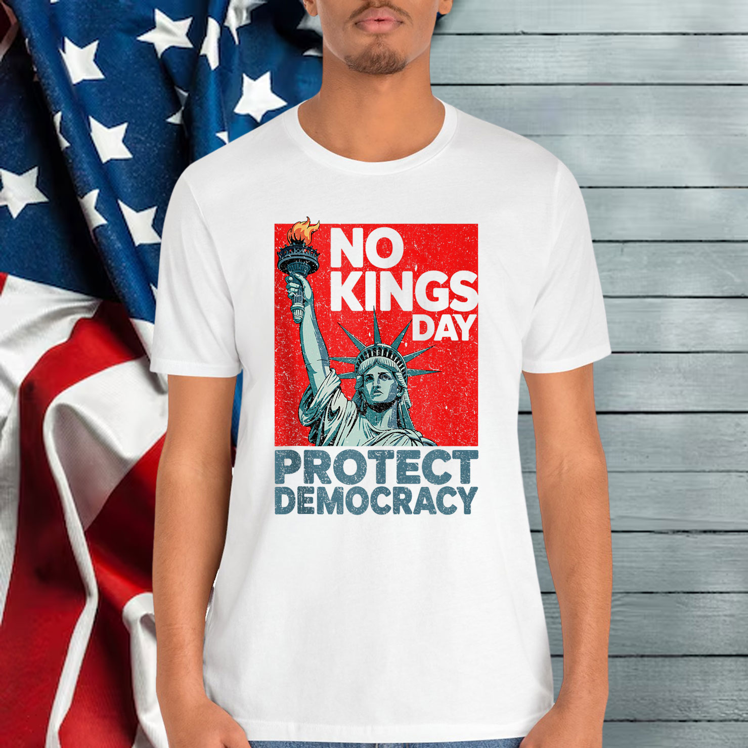 No Kings Day Protect Democracy Since 1776 T-Shirt