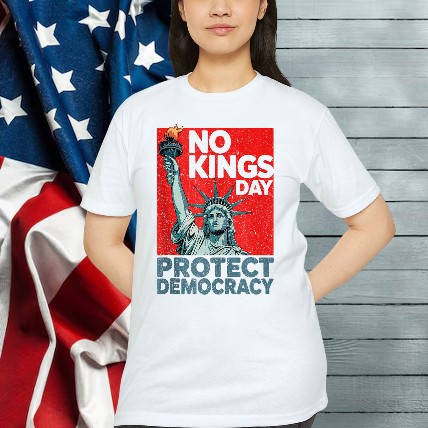 No Kings Day Protect Democracy Since 1776 T-Shirt