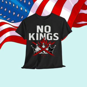 No Kings Graphic Bold Symbolic Design T-Shirt