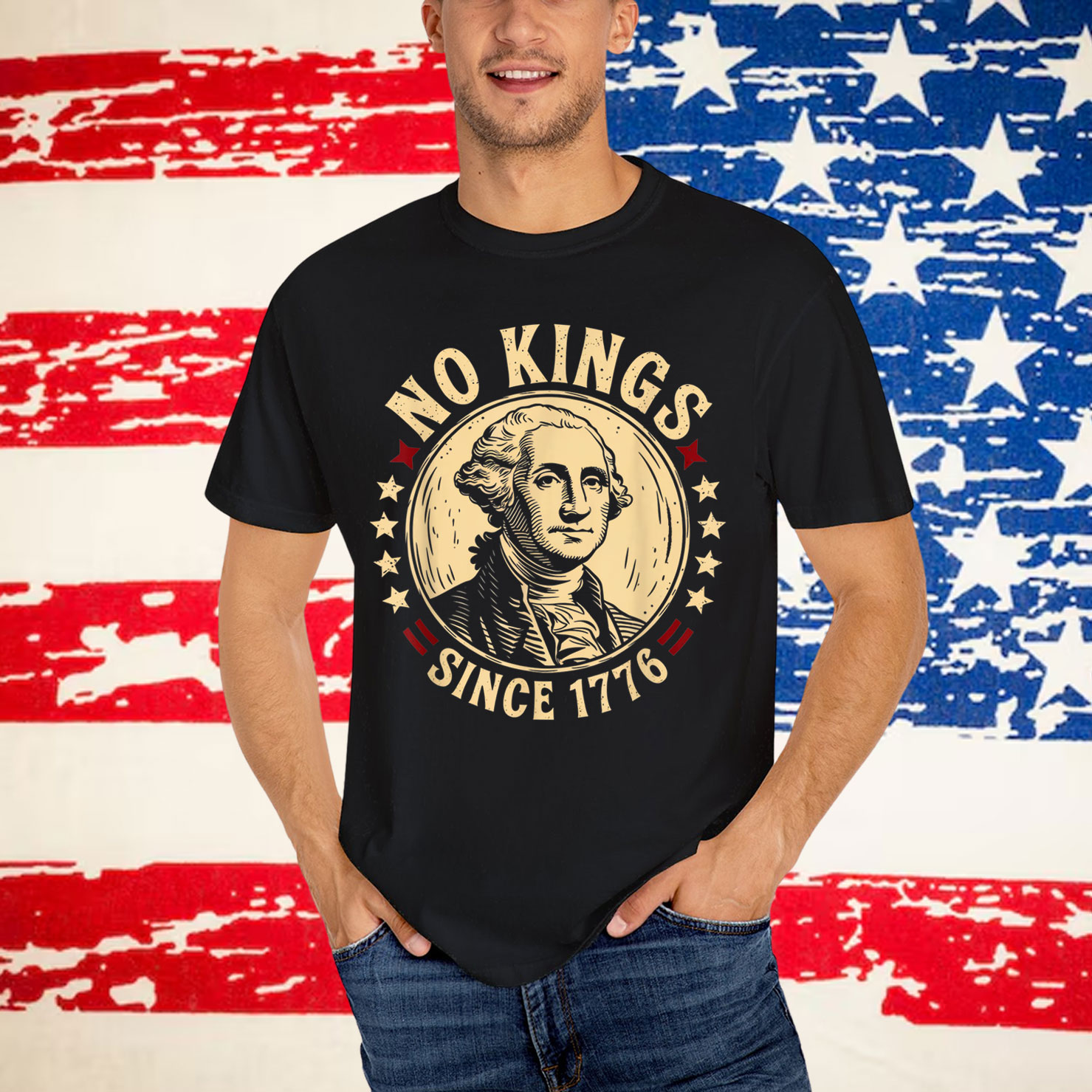 No Kings In America 1776 T-Shirt