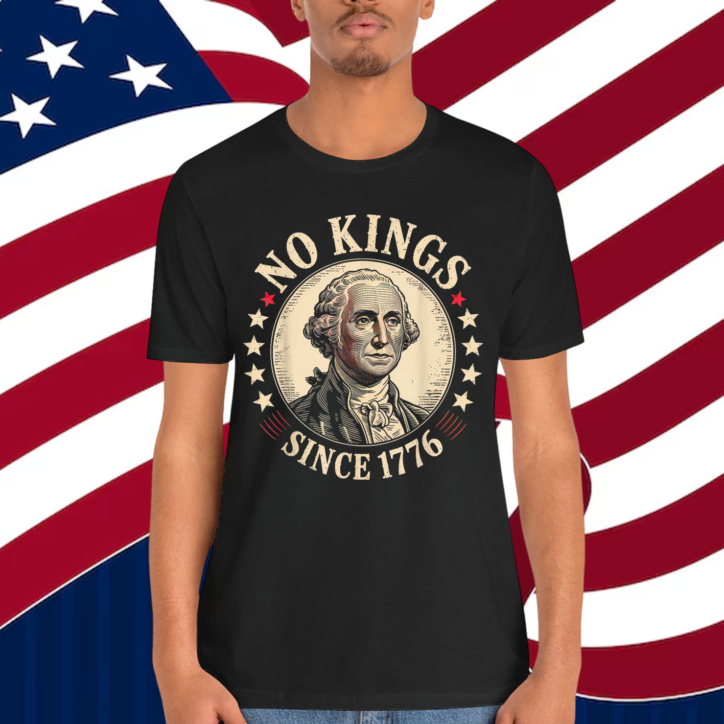 No Kings In America 1776 T-Shirt
