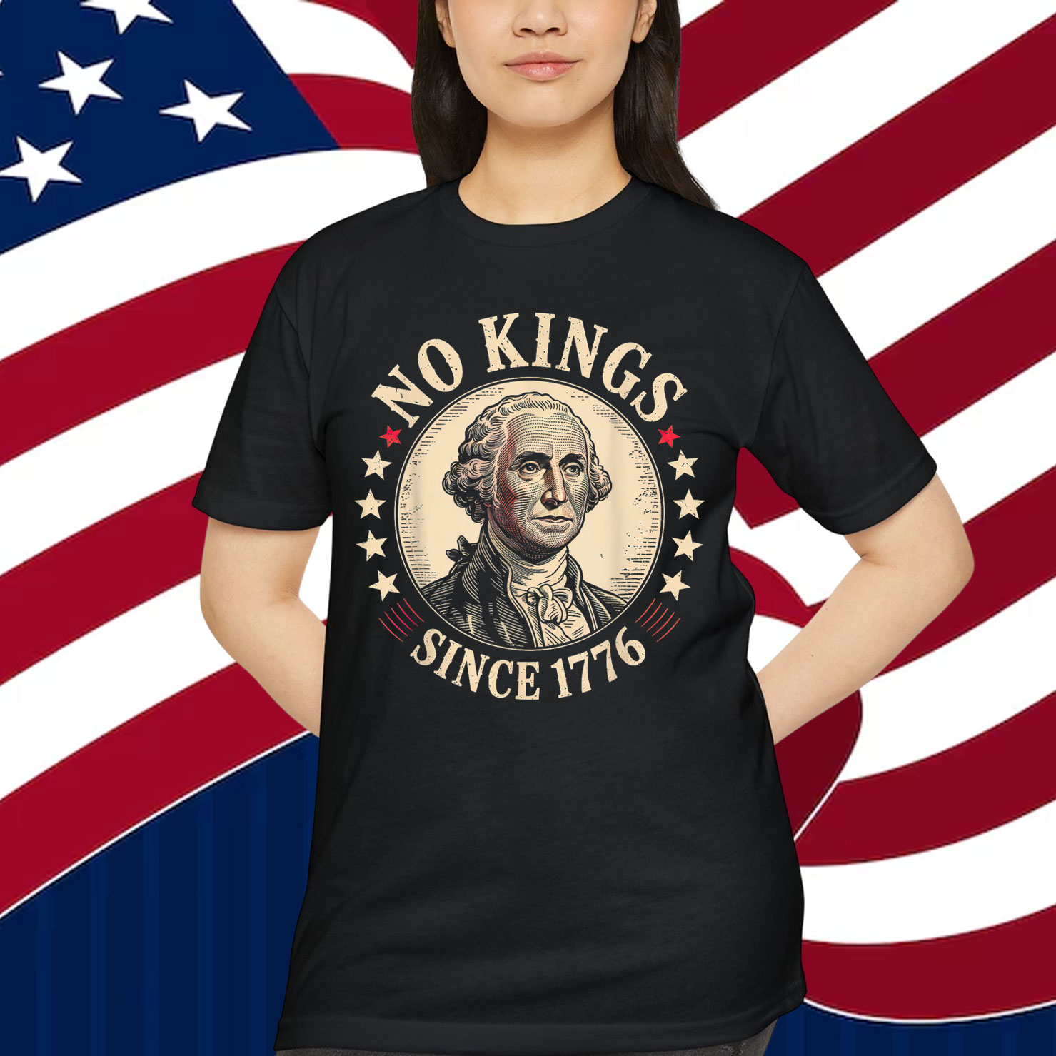No Kings In America 1776 T-Shirt